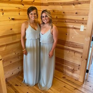Sage or dusty sage willow bridesmaids dress